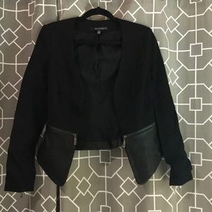 Black jacket with faux leather